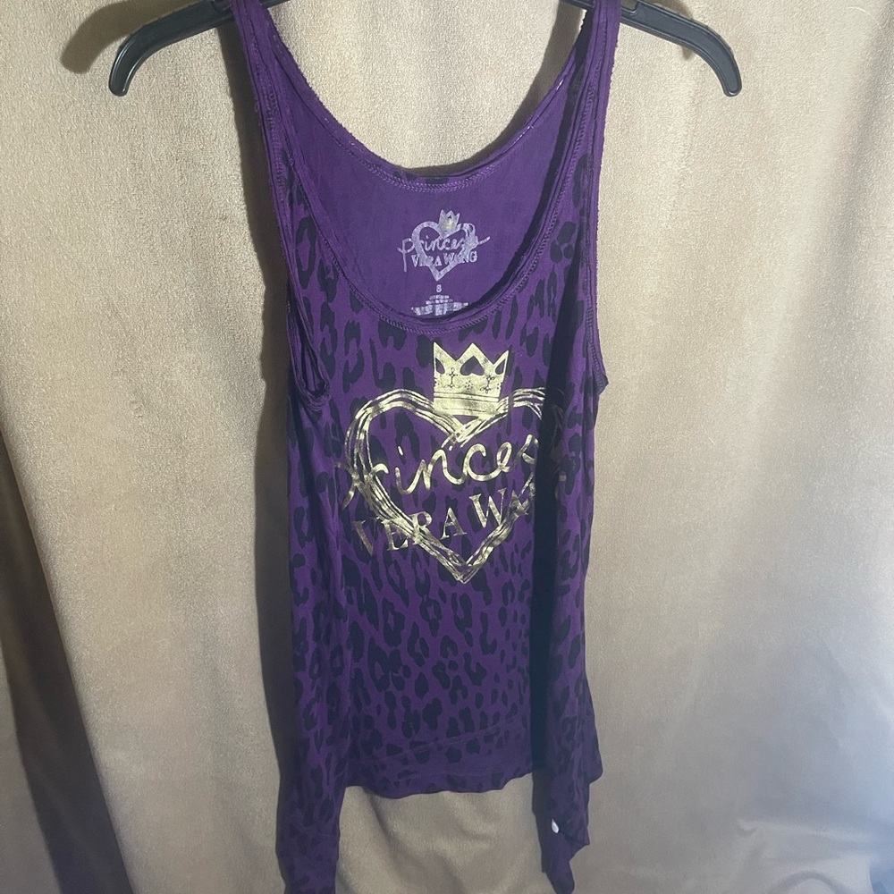 Vera Wang Princess Purple Animal Print Tank Top